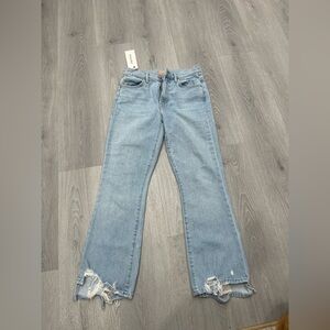 Womens Mother The Insider Crop Step Chew Jeans size 26